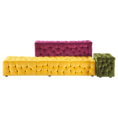 La Michetta Composition 2 Sofa in Velvet by Gaetano Pesce