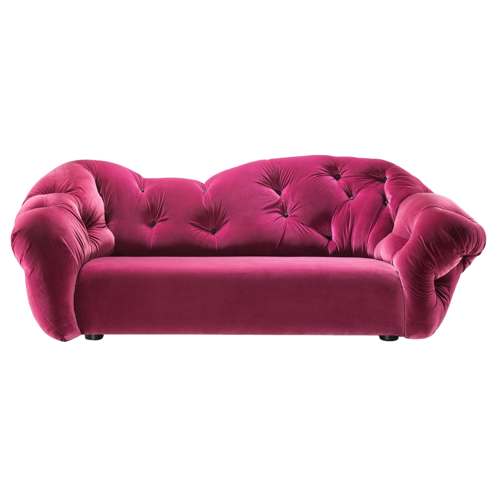 Nubola 238 Velvet Sofa in Blush by Gaetano Pesce