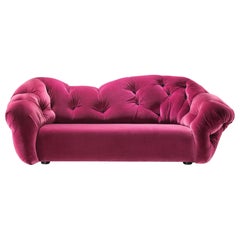 Nubola 238 Velvet Sofa in Blush by Gaetano Pesce
