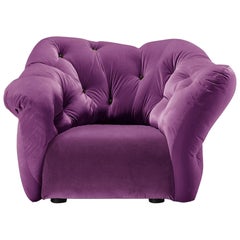 Nubola 133 Velvet Sofa in Purple by Gaetano Pesce