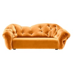 Nubola 238 Velvet Sofa in Ochre by Gaetano Pesce