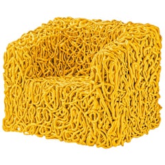 Sillón Senzafine de poliuretano amarillo by Gaetano Pesce