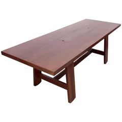 Stunning Large Mahogany Dining Table by Silvio Coppola, Bernini Italy, 1960s 5