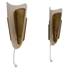 Set von zwei seltenen und sehr dekorativen Mid-Century-Modern-Wandleuchtern, Deutschland 1950er Jahre