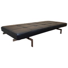 Poul Kjaerholm PK 80 daybed black leather E. Kold Christensen Denmark 1960s