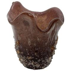 Octopus Skin Fazzoletto Handblown Murano Glass Vase 6
