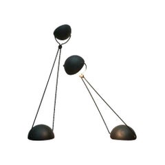 Set von 2 italienischen postmodernen Meridiana-Tischlampen im Vintage-Stil von Paolo, 1980er Jahre