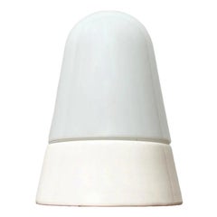 Mid-Century Minimalist Ceramic and Glass Ceiling Lamp, 1950s