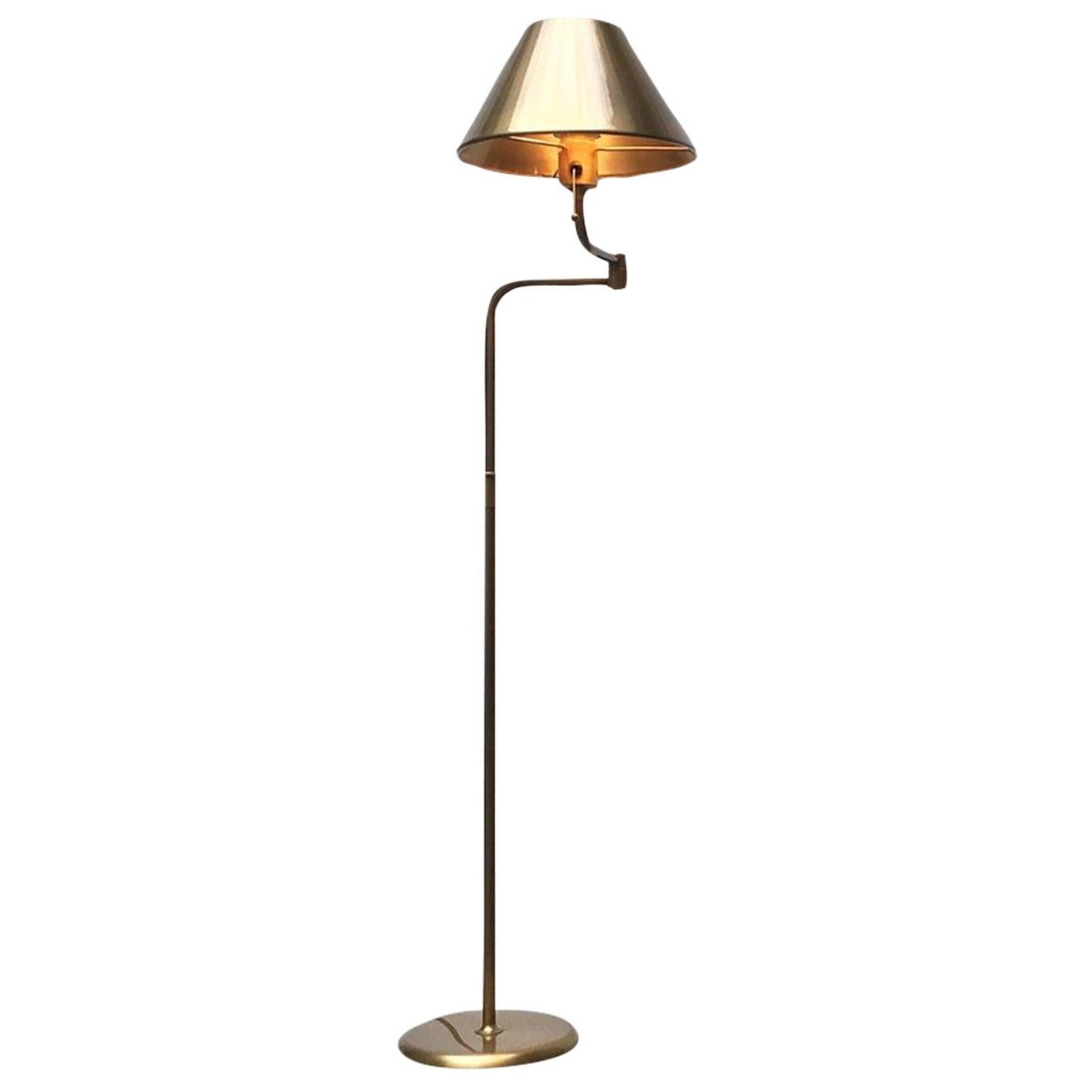 Lampadaire Lesan de style Hollywood Regency en laiton allemand, 1970 en vente