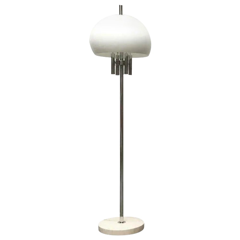 Mid-Century Italian Space Age Floor Lamp with Stone Base, 1960s