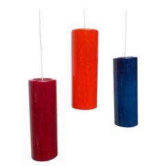 Set of 3 Mid-Century Swedish P 299 Glass Pendant Lamps by Max Brüel , 1960s
