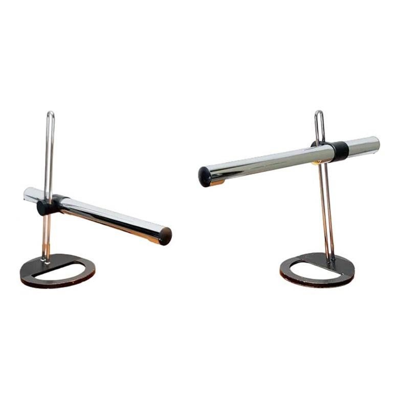 Ensemble de 2 lampes de table allemandes postmodernes de l'ère spatiale de Kotzolt Leuchten, 1970 en vente