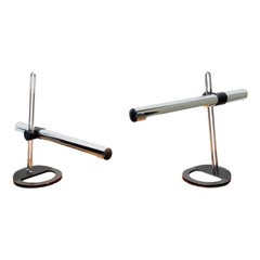 Ensemble de 2 lampes de table allemandes postmodernes de l'ère spatiale de Kotzolt Leuchten, 1970