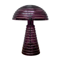 Postmoderne Tischlampe aus Pilzglas, Italien