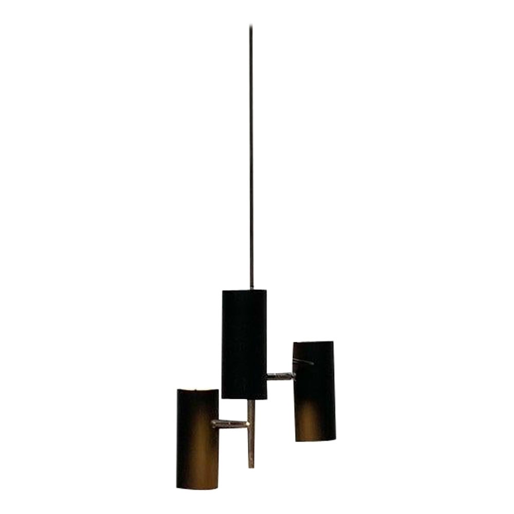 Lampe suspendue minimaliste française du milieu du siècle, années 1960