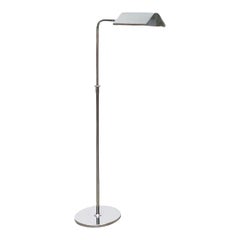 Lampadaire allemand de style Hollywood Regency chromé par Florian Schulz, années 70