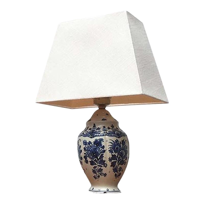 Lampada da tavolo olandese vintage Delft Blue di Zenith, Gouda in vendita