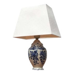 Vintage Dutch Delft Blue Table Lamp from Zenith, Gouda