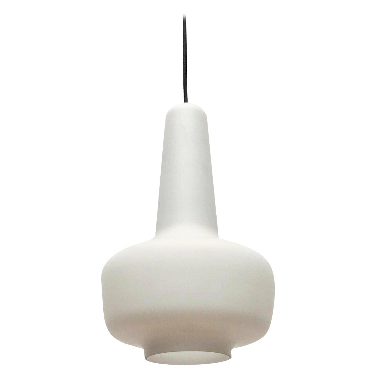 Mid-Century Glass Kreta Pendant Lamp by Jacob E. Bang, 1960s For Sale