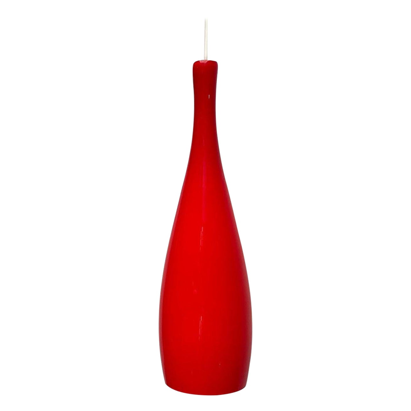 Mid-Century Danish Model Bang Glass Pendant Lamp by Jacob E. Bang 1960s