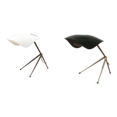 Set of 2 Mid-Century German Acryl and Brass Tripod Table Lamp from Cosack, 1960s