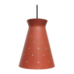 Mid-Century Perforated Metal Pendant Lamp, 1960s