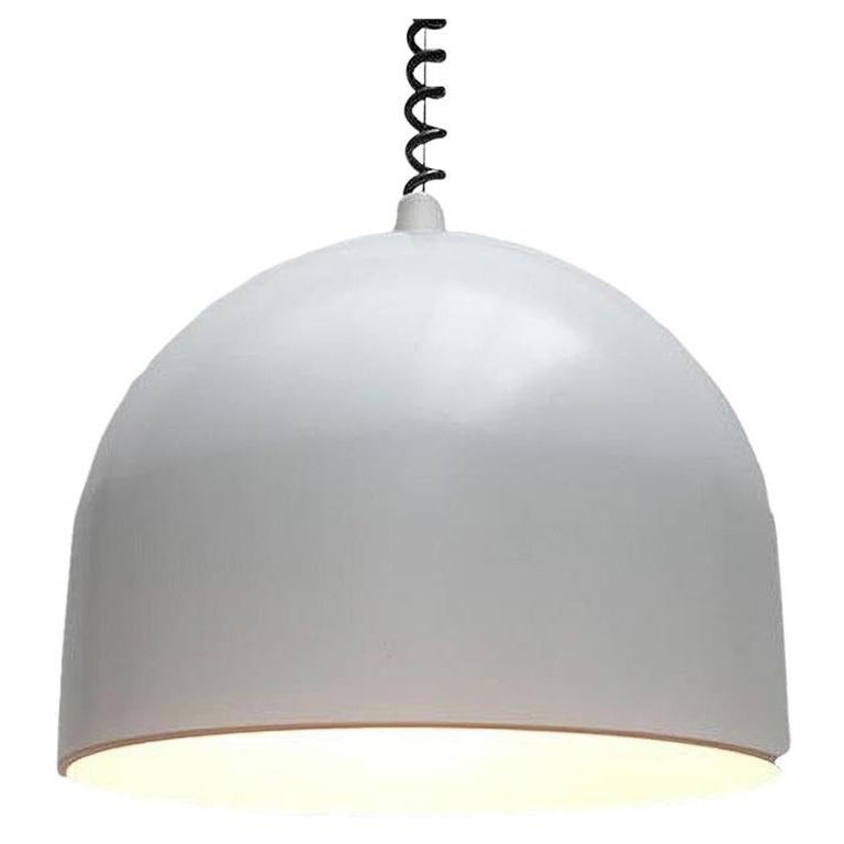 Mid-Century German Space Age White Pendant Lamp from Staff Leuchten