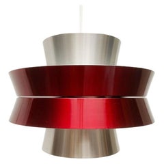 Mid-Century Swedish Metal Pendant Lamp by Carl Thore for Granhaga