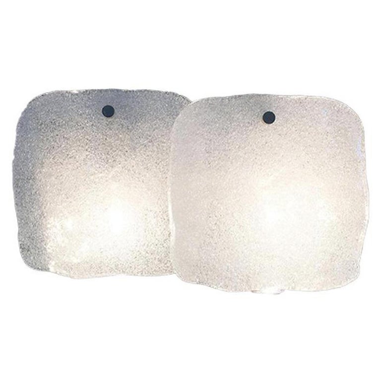 Ice Glass Sconce from Kalmar Franken KG, 1960s