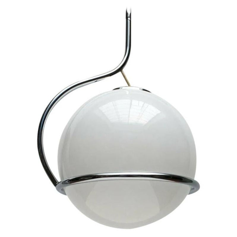 Mid-Century Space Age Italian Glass Ball Pendant, 1960s