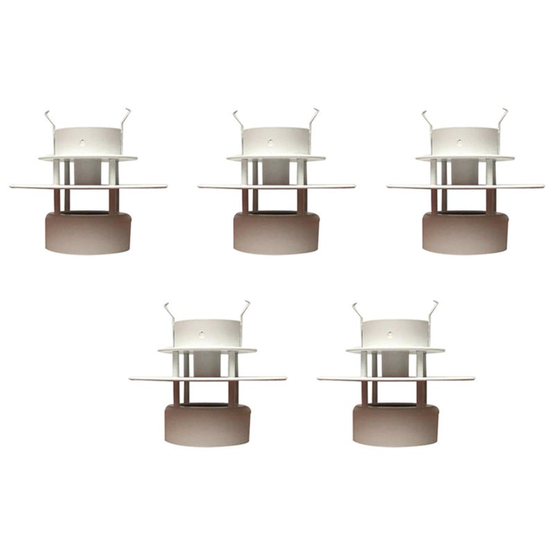 Set di 5 mini lampade da soffitto Albertslund di Jens Møller-Jensen, Danimarca, metà secolo.