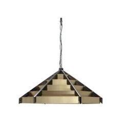Vintage Postmodern Geometric Lamellar Pendant Lamp, 1980s