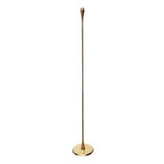 Lampadaire vintage de style Hollywood Regency en laiton par Florian Schulz, 1970