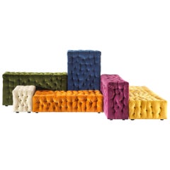 La Michetta Composition 7 Sofa in Velvet by Gaetano Pesce