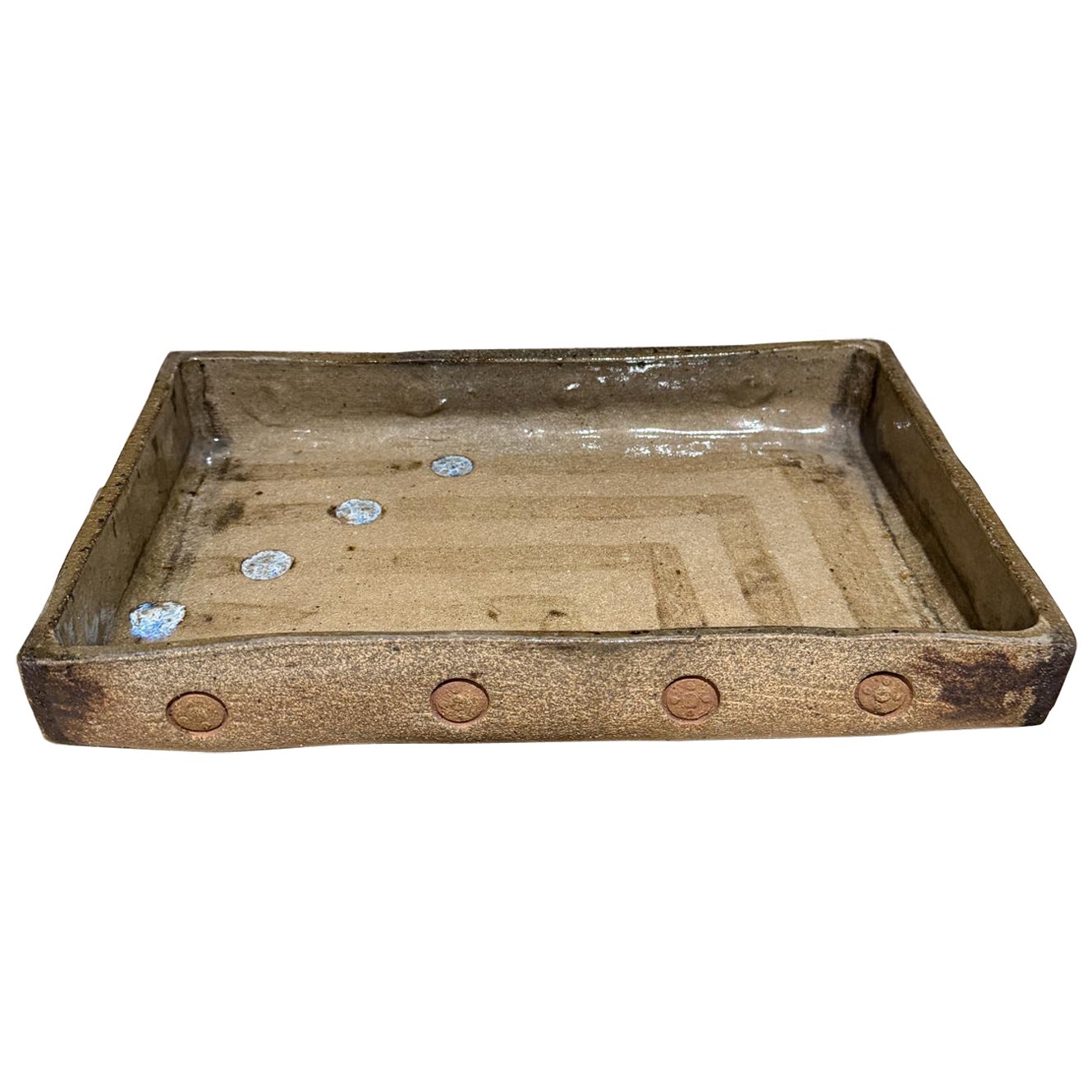 1970s Modernist Studio Art Pottery Serving Tray