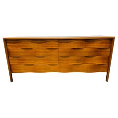 Mid-Century Swedish Modern Edmond Spence Wave Walnut Dresser