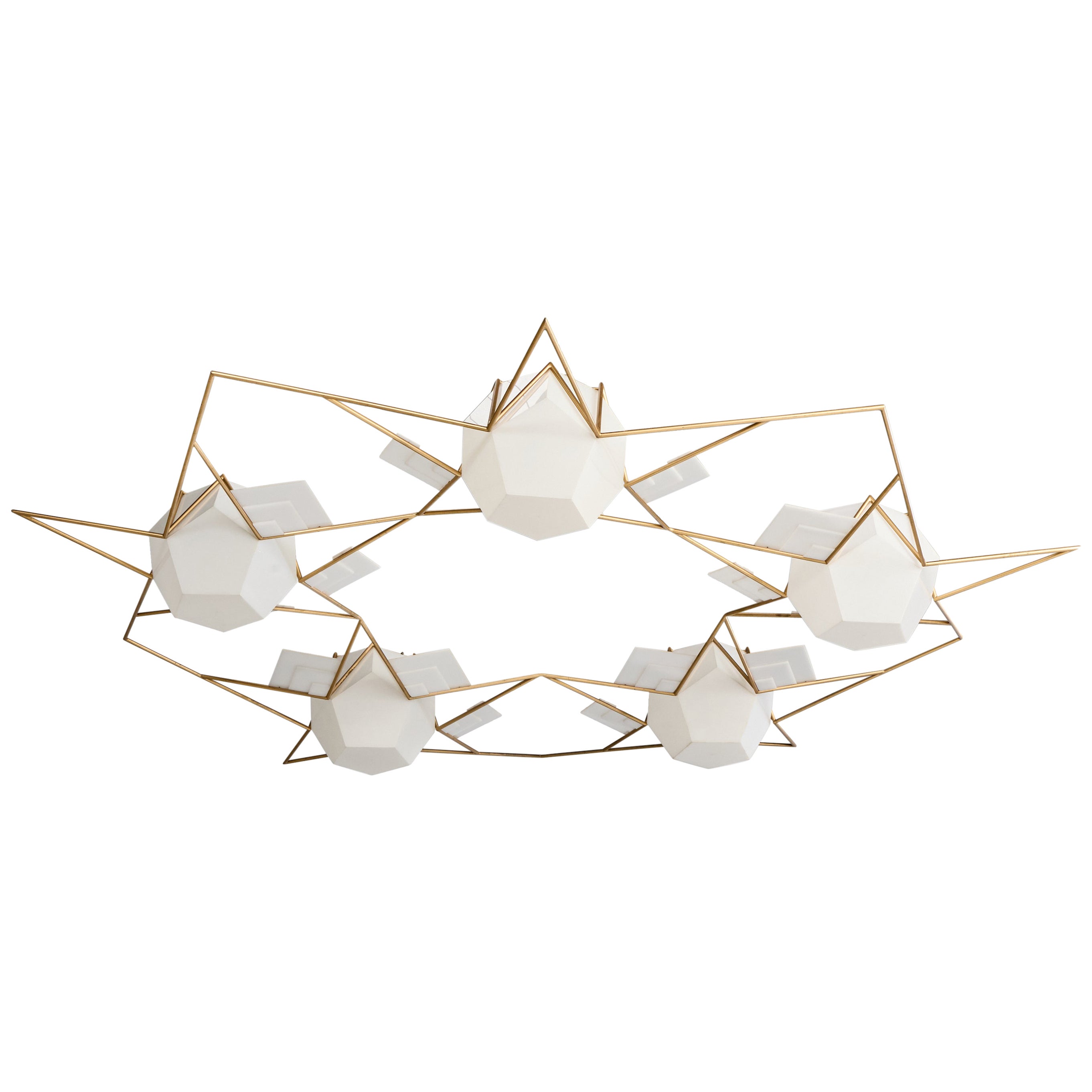 William Wesley Peters, Monumental Chandelier, Metal, Acrylic, USA, 1961 For Sale