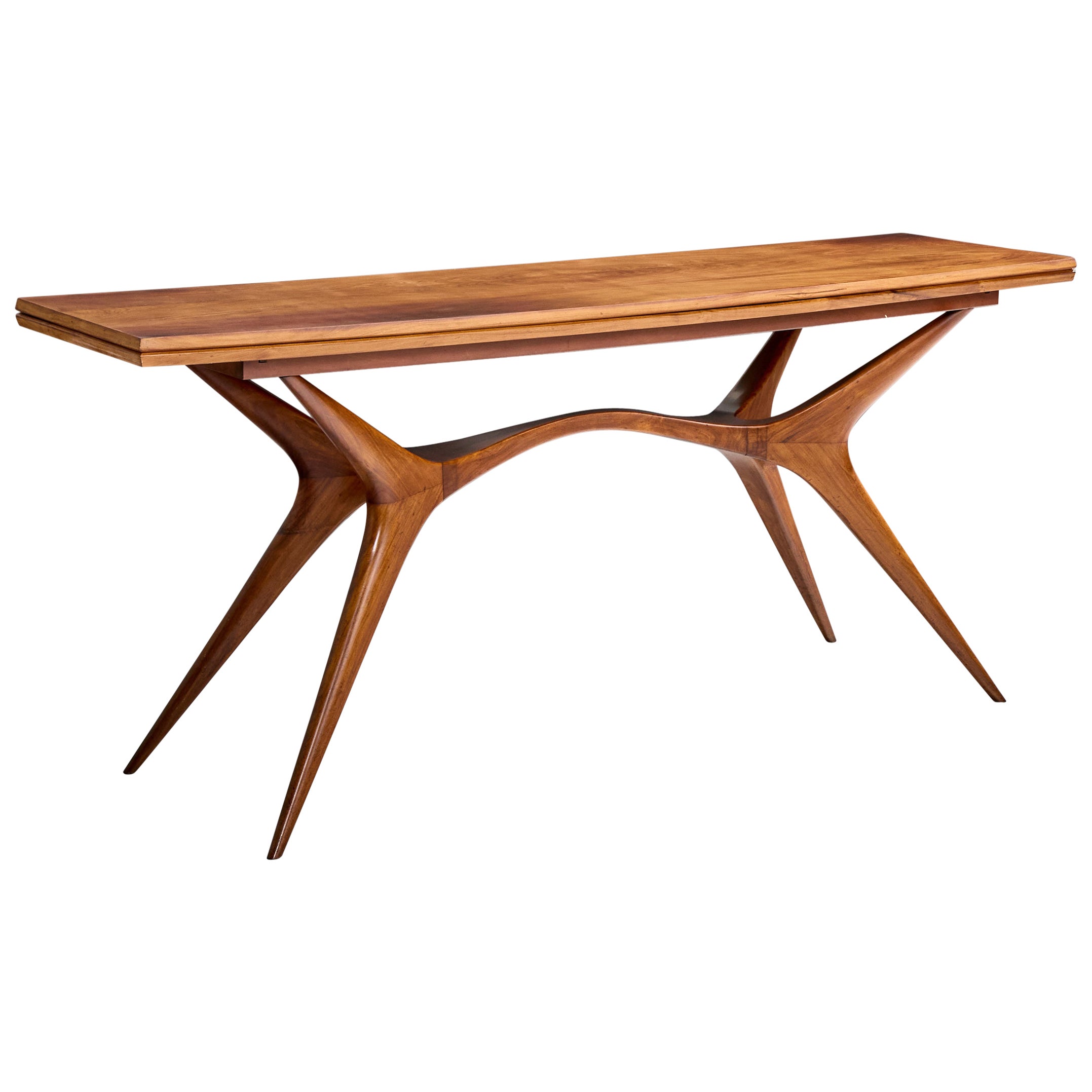 Trofelli & Favaro, Flip-top-Konsolentisch, Holz, Brasilien, 1950er Jahre