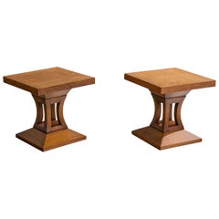 T.H. Robsjohn-Gibbings, Side Tables, Walnut, USA, 1950s