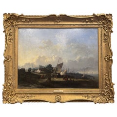 19th Century Dutch Framed Oil on Panel Painting Signed Attributed to Koekkoek