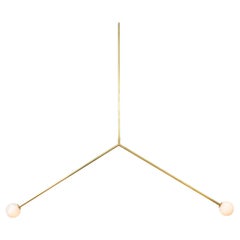 Y Pendant Light, Medium, by Research.Lighting, Brass, 3in Glass, Made to Order