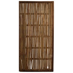 Puerta corredera japonesa antigua de bambú, panel artístico Object Mingei, puerta wabisabi（2）