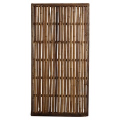 Puerta corredera japonesa antigua de bambú, panel artístico Object Mingei, puerta wabisabi（4）