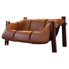 Percival Lafer MP-211 Cognac Leather Loveseat