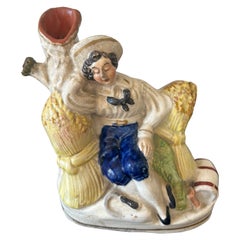 Antique Victorian Staffordshire Flatback Figure