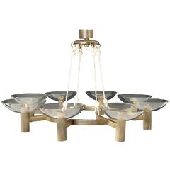 Large Art Deco Up-Light Ceiling Lamp