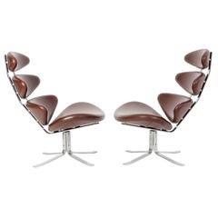 Pair of Poul M. Volther Corona Chairs