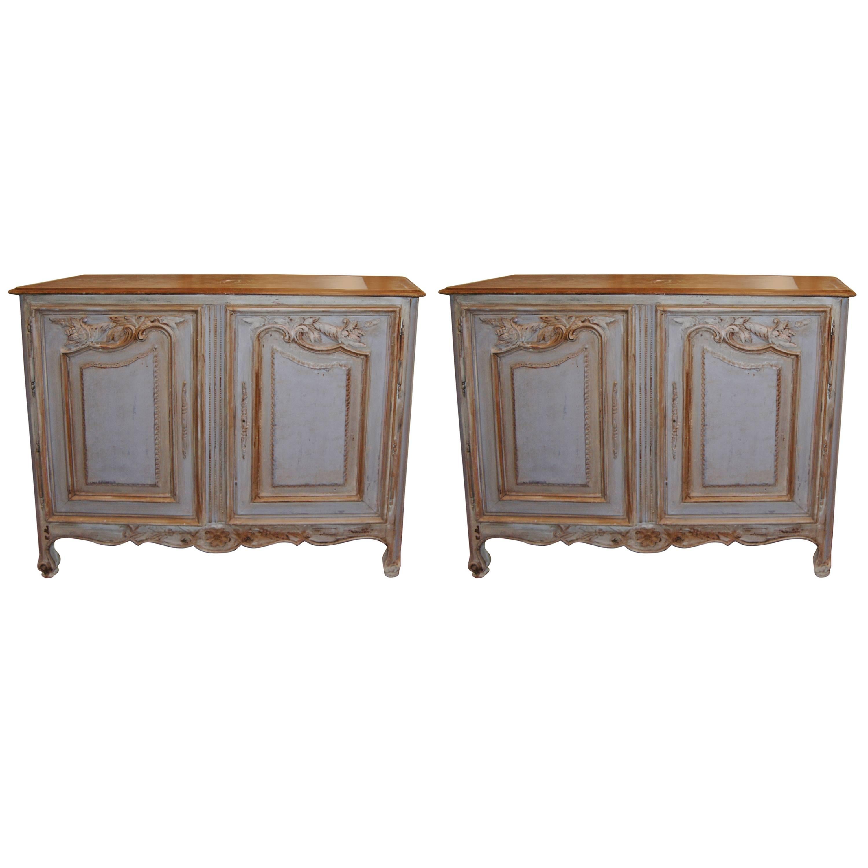 Pair of Belle Epoch Painted Buffets