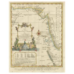 1773 Map of Persia, Gujarat & Malabar Coasts – Arabia to India, Hand-Colored