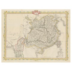 1851 Tallis Karte von China mit Tibet, Formosa und Birma - gestochen von J. Rapkin